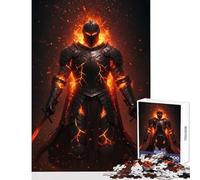 Puzzle da 1000 pezzi per adulti cavaliere infuocato con spade giocattolo decorazione da parete ottimo regalo per giochi rilassanti giochi per migliorare l'amore tra coppie dimensioni 50x75cm
