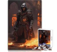 Puzzle da 1000 pezzi per adulti Cavaliere medievale Decorazione da parete Rilassati durante il tempo libero Taglio netto senza cuciture Interlock Giocattolo Dimensioni 38x26cm