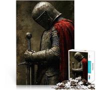 Puzzle da 1000 pezzi per adulti Cavaliere medievale in armatura Giocattoli da gioco per regalo di famiglia Interazione genitore-figlio 75x50cm