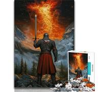 Puzzle da 1000 pezzi per adulti, cavaliere medievale maestoso, aiuta il cervello a esercitare i giocattoli avvincenti per coltivare la pazienza, collezione di artisti, belle arti (75x50cm)