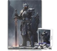 Puzzle da 1000 pezzi per adulti Cavaliere medievale oscuro Gioco di ruolo divertente e tranquillo per il tempo libero Precisione esatta Dimensioni giocattolo 50x75cm