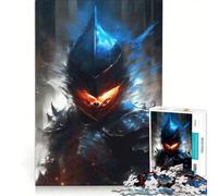 Puzzle da 1000 pezzi per adulti, Cavaliere Oscuro con Fiamma Blu, gioco rompicapo, divertente antistress, ogni pezzo è unico 50x75cm