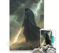 Puzzle da 1000 pezzi per adulti: Cavaliere Oscuro con spada luminosa, giochi per tutta la famiglia, passatempo ideale per le vacanze a casa, compleanno e Natale 38x26cm