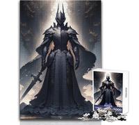 Puzzle da 1000 pezzi per adulti Cavaliere oscuro in armatura Goditi un dolce relax e svago Vestibilità stabile Taglio preciso Dimensioni del giocattolo: 38x26cm