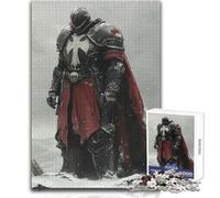 Puzzle da 1000 pezzi per adulti Cavaliere oscuro in un paesaggio innevato Goditi un dolce relax e un piacevole svago Vestibilità stabile, taglio preciso Dimensioni del giocattolo: 38x52cm