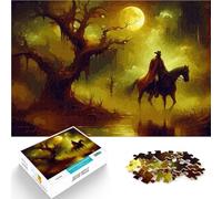 Puzzle da 1000 pezzi per adulti Cavaliere solitario in una foresta mistica Gioco a quiz Ogni pezzo è unico - Gioco divertente e stimolante per tutta la famiglia 52x38cm