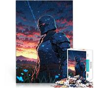 Puzzle da 1000 pezzi per adulti Cavaliere sotto il cielo stellato Giochi di relax con pezzi completamente interconnessi di forma casuale 75x50cm