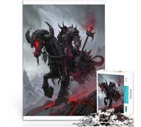 Puzzle da 1000 pezzi per adulti Cavaliere sul destriero demoniaco Fatto di cartone da 14 anni in su Giochi educativi per adulti e adolescenti Regalo di opere d'arte misurare：26x38cm