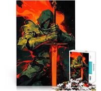 Puzzle da 1000 pezzi per adulti Cavaliere Templare Dio Paladino Per il divertimento in famiglia con poster abbinato e foglio di quiz 38x26cm