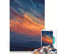 Puzzle da 1000 pezzi per adulti, "Cavalieri in cammello al tramonto in un paesaggio urbano", gioco interattivo, taglio di precisione, regalo di compleanno, 38x52cm