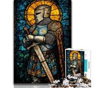 Puzzle da 1000 pezzi per adulti Cavalieri medievali, aiuta il cervello ad allenare i giocattoli avvincenti per coltivare la pazienza Un'opera d'arte (75x50cm)