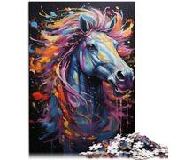 Puzzle da 1000 pezzi per adulti cavalli - Gioco impegnativo sfida per l'intelligenza cerebrale giocattolo avvincente per bambini di 14 anni, 26 x 38 cm