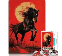 Puzzle da 1000 pezzi per adulti cavalli in corsa per adulti e adolescenti giocattoli giochi educativi ottimi regali e giocattoli (26x38cm)