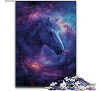 Puzzle da 1000 pezzi per adulti, cavallo artistico colorato in legno, perfetto per regali di compleanno, Natale e Halloween, 50x75cm, decorazione artistica fai da te, regalo di compleanno perfetto