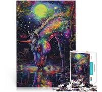 Puzzle da 1000 pezzi per adulti cavallo dagli occhi rossi Fatto di cartone per 14+ Giocattoli stimolanti È ideale come regalo per tutta la famiglia misurare:26x38cm/10.24 x 14.96pollice