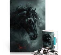Puzzle da 1000 pezzi per adulti cavallo dell'oscurità Giocattolo educativo intellettuale decomprimente Migliorare l'amore tra le coppie 52x38cm