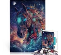 Puzzle da 1000 pezzi per adulti Cavallo di fantasia Antistress Vacanza in patria Uccidere il tempo con poster abbinato e foglio di quiz 38x26cm