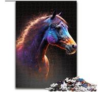 Puzzle da 1000 pezzi per adulti, cavallo stella in legno, regalo perfetto per bambini dai 14 anni in su, 50x75cm, gioco rompicapo per adolescenti, regalo perfetto per le feste