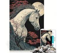Puzzle da 1000 pezzi per adulti cavallo stile Ukiyo-e Giappone e Cina gioco educativo difficile e stimolante collezione d'artista belle arti 38x26cm
