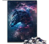 Puzzle da 1000 pezzi per adulti, cavallo viola da sogno, in legno, gioco interattivo per famiglie, rompicapo, giocattolo educativo(50x75cm)