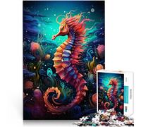 Puzzle da 1000 pezzi per adulti, cavalluccio marino, giocattolo fai da te, aiuta il cervello a allenare i giocattoli che creano dipendenza per promuovere la pazienza, 26 x 38 cm