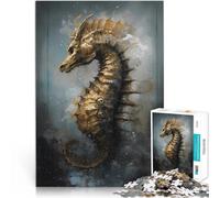 Puzzle da 1000 pezzi per adulti Cavalluccio marino mitologico Gioco impegnativo e gioco in famiglia Decorazioni e regali unici per la casa 52x38cm