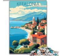 Puzzle da 1000 pezzi per adulti, Cefalonia, Grecia Difficile da completare, ma divertente e umoristico Decorazione unica per la casa e regali (38x26cm) 1000 pezzi