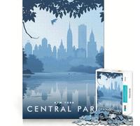 Puzzle da 1000 pezzi per adulti,Central Park,New York,con taglio netto,ideale per risolvere problemi,divertente gioco per il tempo libero e decorazione natalizia (50x75cm)