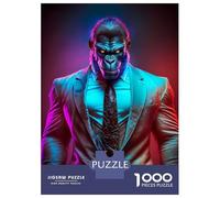 Puzzle Da 1000 Pezzi Per Adulti CEO Gorilla in Suit Puzzle Giocattolo Decorazione Da Parete Un'opera D'arte Regali Unici Per Compleanno E Natale 38x26cm/1000pcs