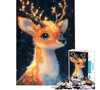 Puzzle da 1000 pezzi per adulti Cerbiatto dorato nel bosco gioco rilassante ed educativo ideale come sfida o regalo per il Secret Santa (dimensioni 38x26cm)