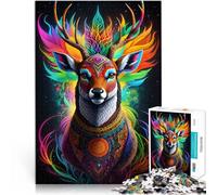 Puzzle da 1000 pezzi per adulti Cervo animale spirituale Giocattoli da gioco per regalo di famiglia Decorazioni e regali unici per la casa 75x50cm