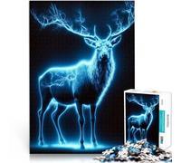 Puzzle da 1000 pezzi per adulti Cervo blu luminoso per il giocattolo di sfida del gioco educativo perché è ideale come regalo per tutta la famiglia 38x52cm