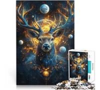 Puzzle da 1000 pezzi per adulti Cervo dell'anima fantasy Difficile da completare ma divertente e umoristico per la decorazione della casa 38x26cm