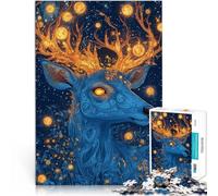 Puzzle da 1000 pezzi per adulti Cervo dell'anima fantasy Gioco di famiglia antistress sfida difficile perché è ideale come regalo per tutta la famiglia 75x50cm