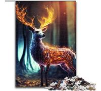 Puzzle da 1000 pezzi per adulti "Cervo mistico nella foresta", puzzle da 1000 pezzi per adulti, gioco rompicapo fai da te per la casa, per adolescenti, dimensioni 26X38cm