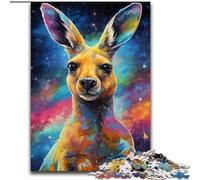 Puzzle da 1000 pezzi per adulti, cervo psichedelico colorato in legno, idea regalo unica fai da te per la casa, 50x75cm, gioco rompicapo per adolescenti, regalo perfetto per le feste