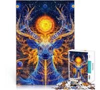 Puzzle da 1000 pezzi per adulti Cervo stellare Giocattoli educativi per l'apprendimento Giochi per famiglie Regali di compleanno 38x26cm
