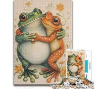 Puzzle da 1000 pezzi per adulti che abbracciano le rane, gioco stimolante, giocattoli ma divertenti e umoristici, decorazione da parete, 50x75cm (1000 pezzi)