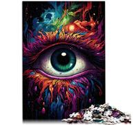 Puzzle da 1000 pezzi per adulti che dipingono gli occhi, puzzle di attività familiare, difficile da completare ma divertente e umoristico per i 14 anni e più 26 x 38 cm