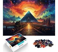 Puzzle da 1000 pezzi per adulti che portano alla piramide Concorso di velocità della mano Adatto per la decorazione del desktop 50 x 74,9 cm per adolescenti dai 14 anni in su