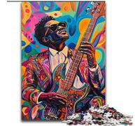 Puzzle da 1000 pezzi per adulti che suonano la chitarra, una sfida difficile e antistress, ideale come regalo per tutta la famiglia (dimensioni 50x75cm)