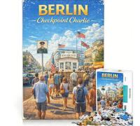 Puzzle da 1000 pezzi per adulti, Checkpoint di Berlino Charlie, gioco per famiglie, decorazione per la casa, adatto per la scrivania 38x52cm