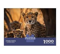 Puzzle Da 1000 Pezzi Per Adulti Cheetah With Cubs Puzzle Per Adulti Giochi Rilassanti Vacanza A Casa Passatempo Difficile E Stimolante 70x50cm/1000pcs