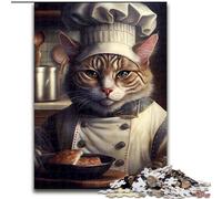 Puzzle da 1000 pezzi per adulti Chef Cat Puzzle dimensioni 50x75cm Ideale per adolescenti e collezionisti, regalo da viaggio, attività per famiglie