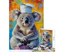 Puzzle da 1000 pezzi per adulti "Chef Koala's Delight" - Gioco rompicapo per adulti antistress aiuta ad allenare la mente (dimensioni 50x75cm)