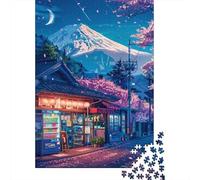 Puzzle Da 1000 Pezzi Per Adulti Cherry Blossom Night in Japan -5 Puzzle Giocattolo Decorazione Da Parete Un'opera D'arte Regali Unici Per Compleanno E Natale 70x50cm/1000pcs