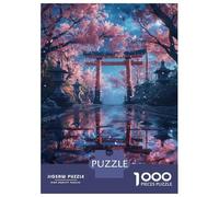 Puzzle Da 1000 Pezzi Per Adulti Cherry Blossom Torii Gate Puzzle Per Adulti Gioco Per Famiglie Regali Per Donne Regali Unici Per Compleanno E Natale 38x26cm/1000pcs