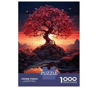 Puzzle Da 1000 Pezzi Per Adulti Cherry Blossom Tree Sunset Puzzle Giochi Per Famiglie Difficile Difficile Regali Unici Per Compleanno E Natale 70x50cm/1000pcs