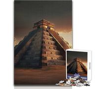 Puzzle da 1000 pezzi per adulti Chichen Itza, ideale per momenti di svago e tranquillità, giocattolo di precisione con fustellatura di alta qualità, dimensioni 38x52cm