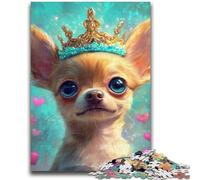 Puzzle da 1000 pezzi per adulti Chihuahua Baby Staycation Kill Time con pezzi completamente interconnessi di forma casuale 26X38CM